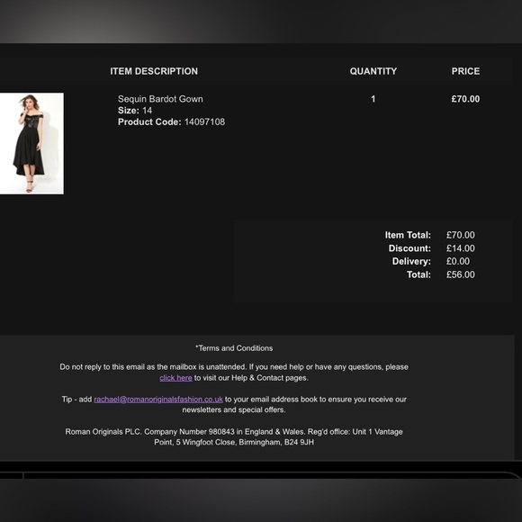 Roman Originals Black Sequin Bardot Gown Dress - Picture 8 of 11